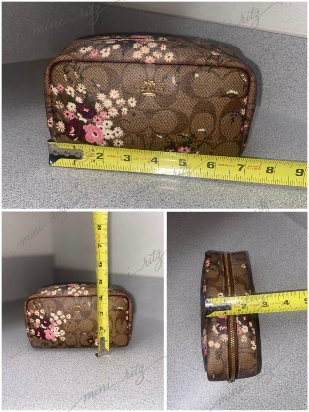 Coach Evergreen Floral Small Boxy Cosmetic Case EUC - Picture 15 of 15